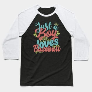 Just A Boy Who Loves Baseball Gift graphic Baseball T-Shirt